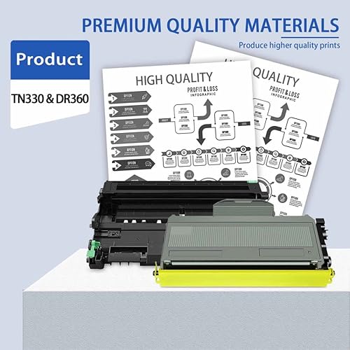 Miniatura 6 de TN330 Cartucho de tóner negro y unidad de tambor DR360 de repuesto para impresora Brother TN-330 DR-360 DCP-7040 DCP-7030 MFC-7840W HL-2140 MFC-7340