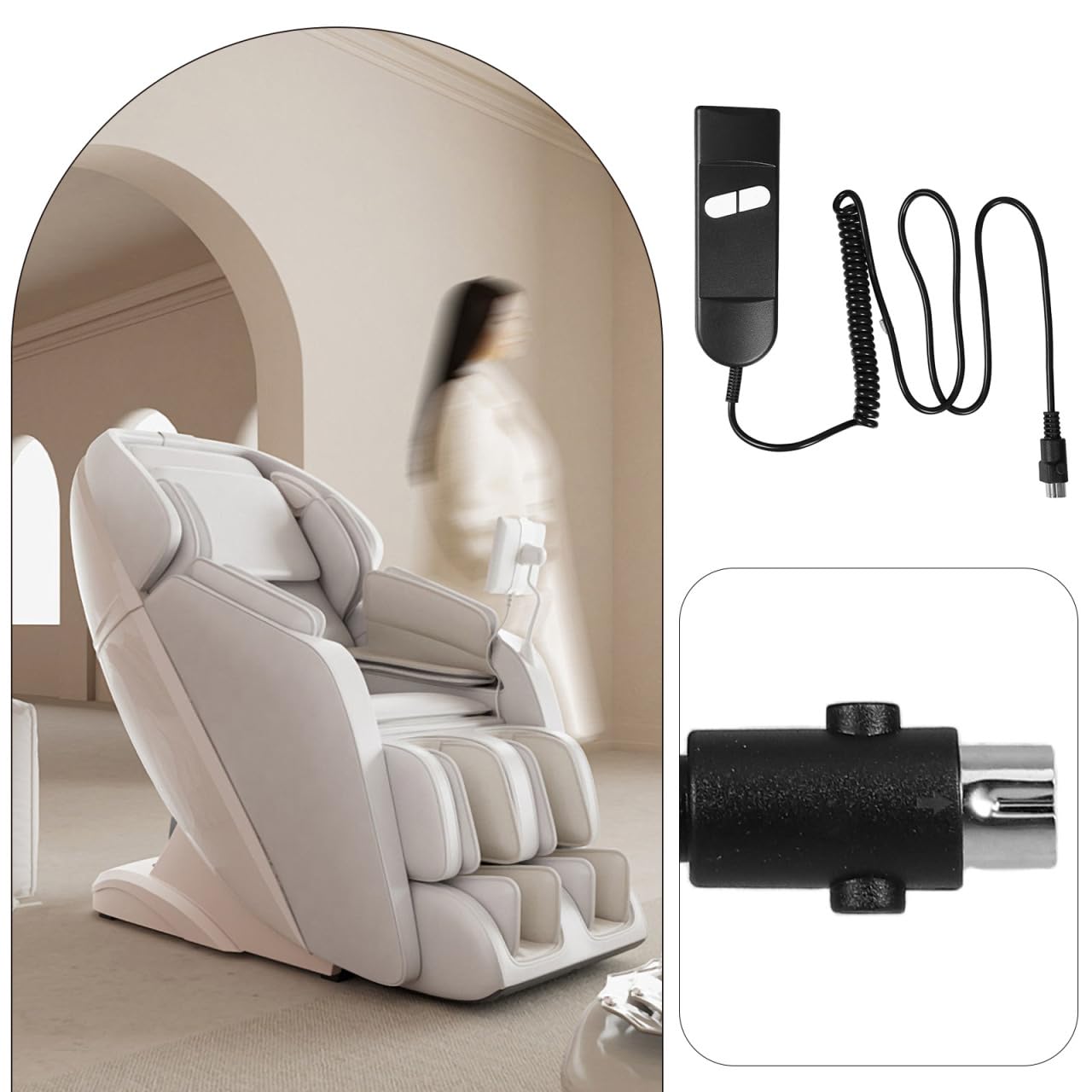 Mipcase Télécommande de Rechange pour Fauteuil relevable et Fauteuil de Relaxation avec 2 Boutons 5 Broches pour Commande électrique de canapé Compatible avec Aide relèvement électrique