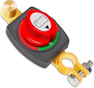 Quick Battery Disconnect Switch 12V 48V - 275A ON/Off Power Isolator Kill Switch for Car Boat Marine Truck RV ATV, Top Post Batteries Shut Off Switches (Negative,Vertical)