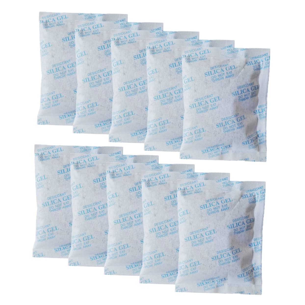 Anneome Lot de 100 Sachets Déshumidificateur Réutilisable en Gel de Silice 10g, Tissu Non Tissé pour Vêtements et Tiroirs, Contrôle D'humidité Condensation