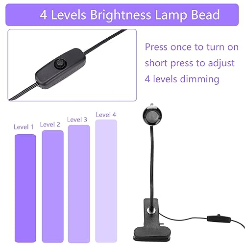 Miniatura 4 de Lámpara LED de uñas con guantes, lámpara de curado de esmalte de uñas con clip de 3 W, mini gel X, lámpara de uñas portátil de cuello de cisne para