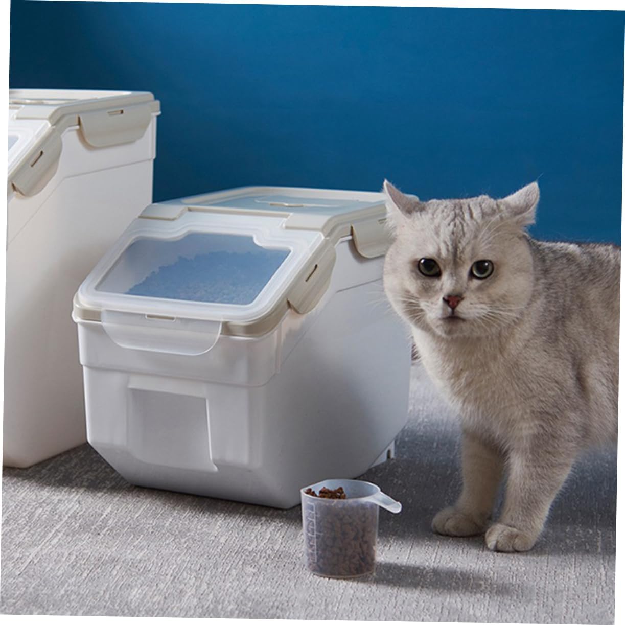 1pc Pet Food Storage Bin Airtight Dog Food Canister Sealing for Cats and