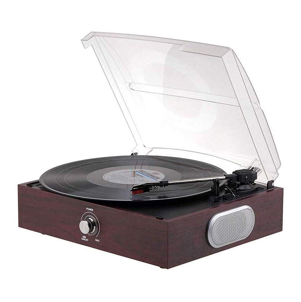 Hi-Fi&Home Record Player Turntable with Stereo Speakers Portable Nostalgic Record Player Portable Table Turntables Video Case In Input Recording Albums Component Powered