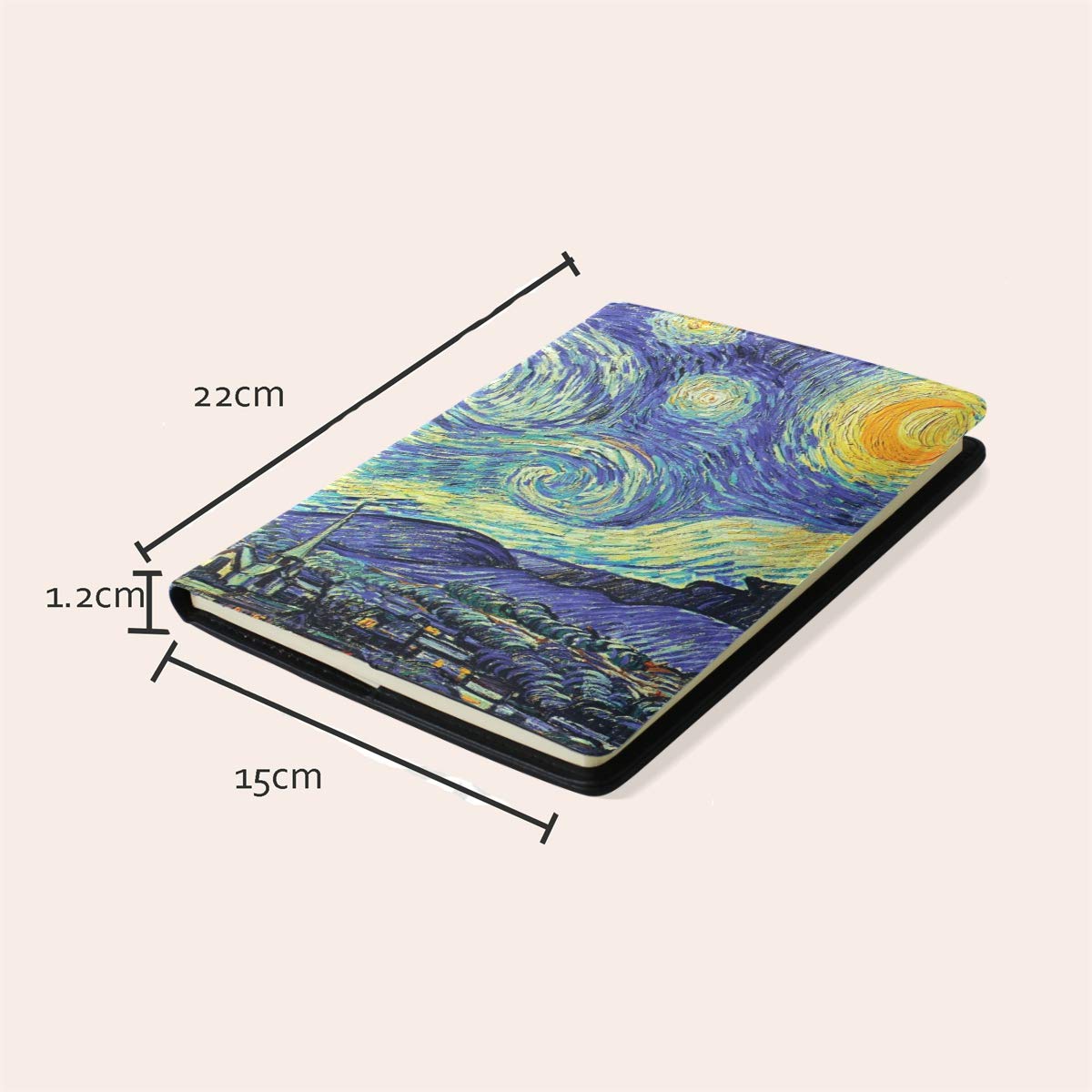 星空の本革手帳カバー A5 夜空 レザー 星座