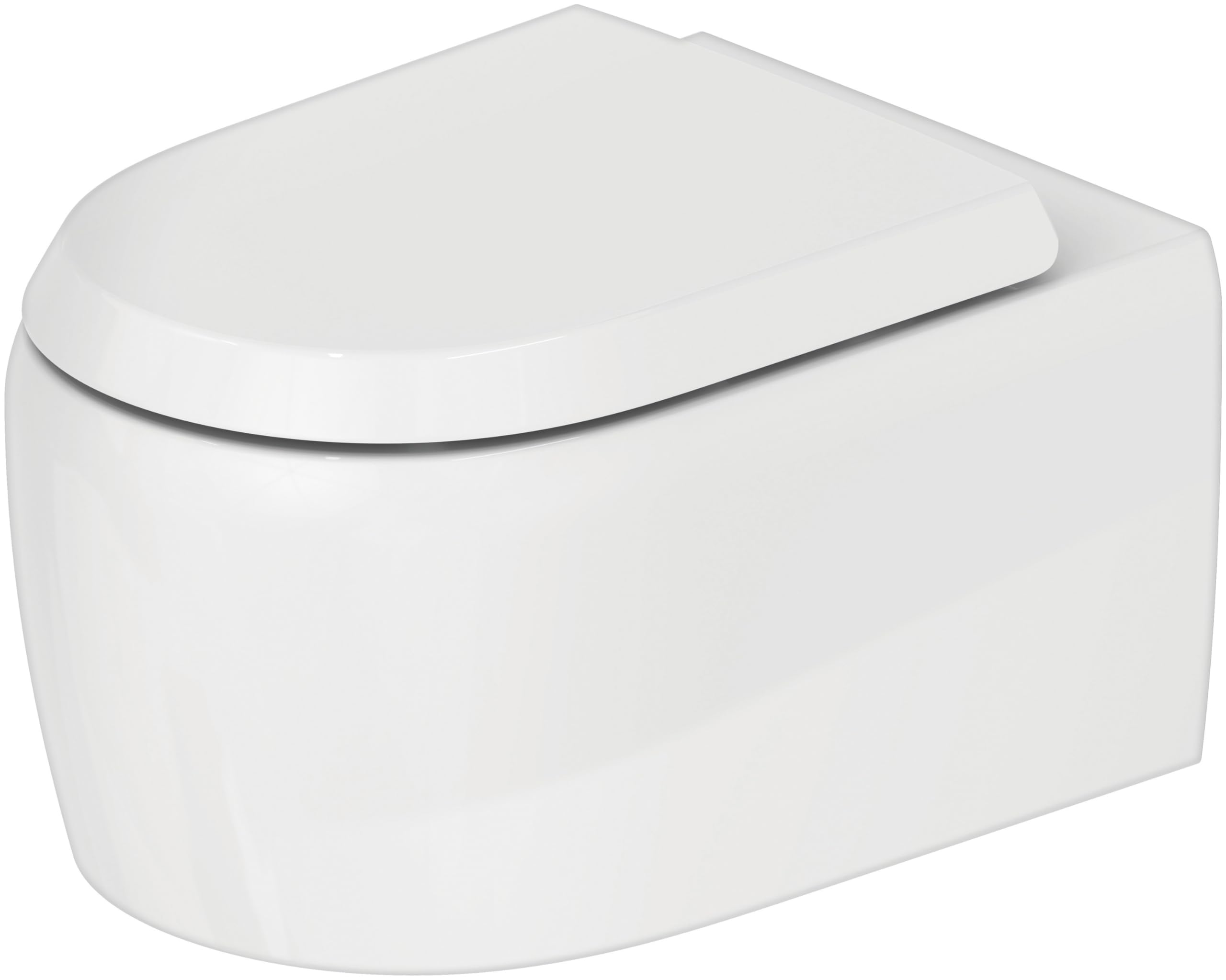 Duravit Qatego WC suspendido, cisterna baja, 385x570x360mm, salida horizontal, sin borde, 255609, Color: Blanco