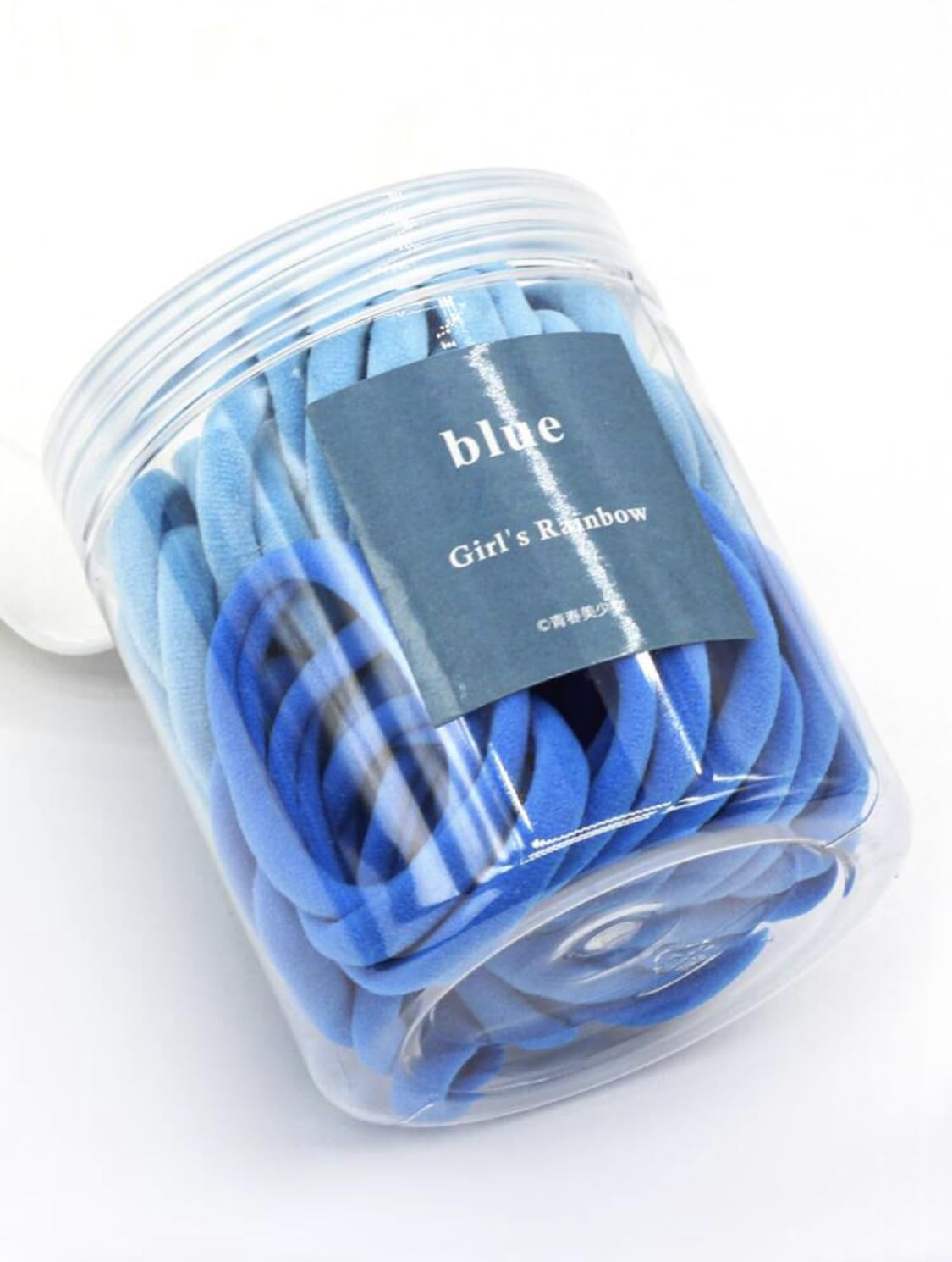 50 Blue Hair Bands - Soft, Durable and No Metal - Perfect for Curly and Straight Hair - for Women Men and Girls - Daily Use - Image 3