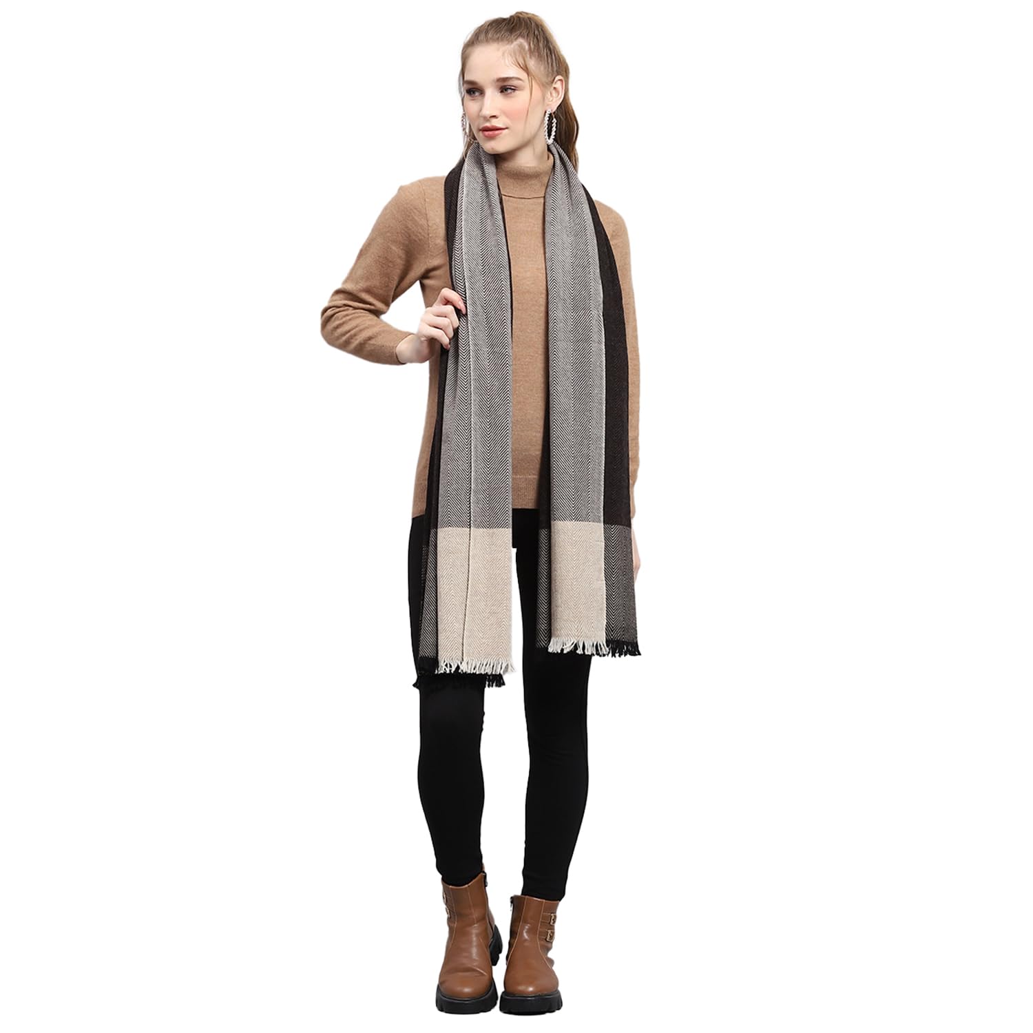 monte carlo Womens Self design Stole (224STL4344)-picture-43
