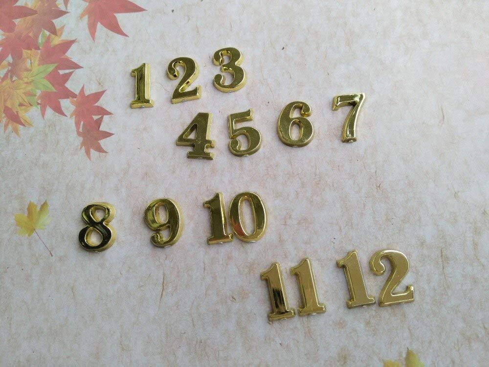 53ARTS Plastic Gold Arabic Numbers for DIY Quartz Wall Clock, Replacement Numerals Set, 3D Self Adhesive Clock Numbers, Easy Installation, Decorative Clock Making Accessories for Home Office Decor-image-14