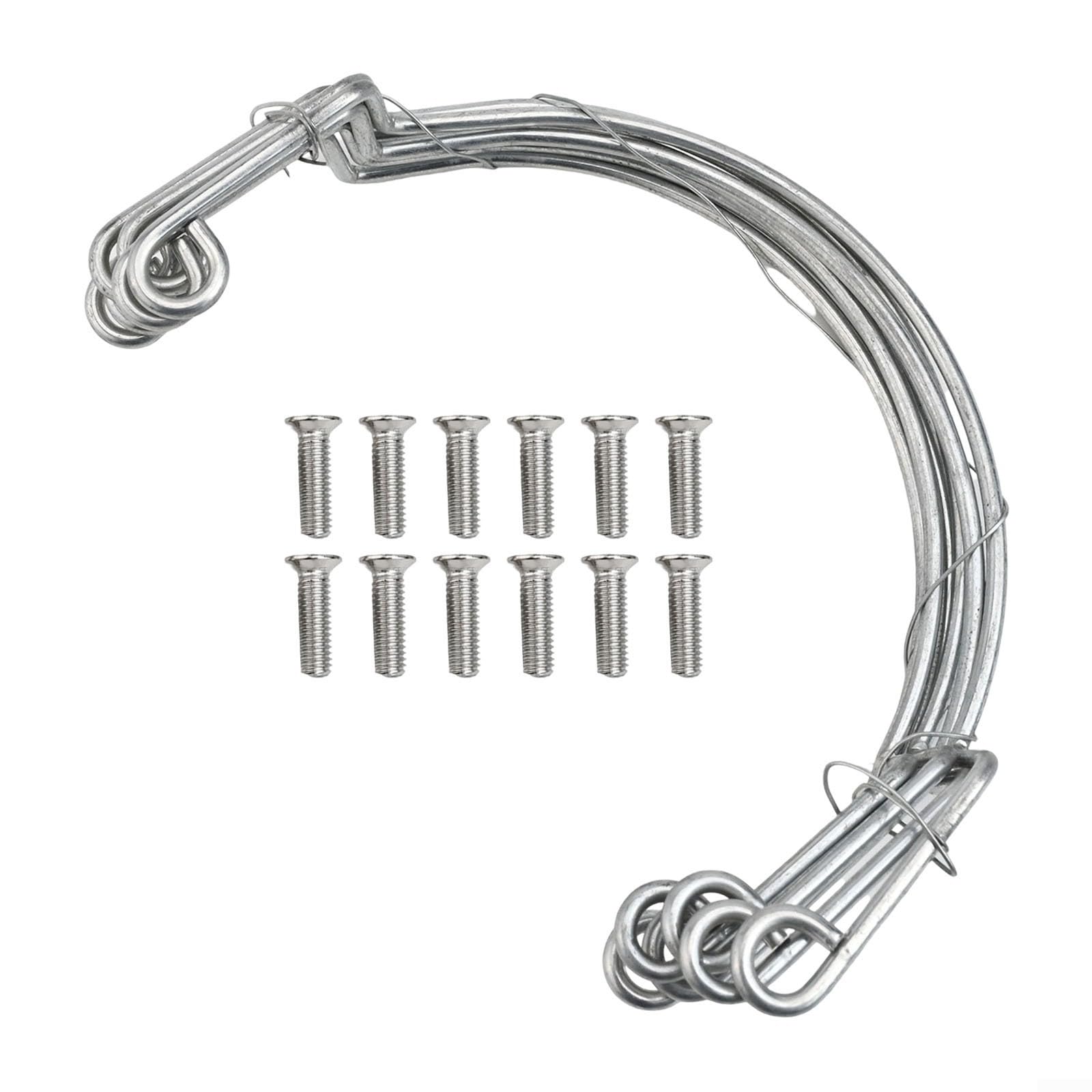 Lot de 6 fixations de poche de billard pour poches d'angle avec vis d'installation