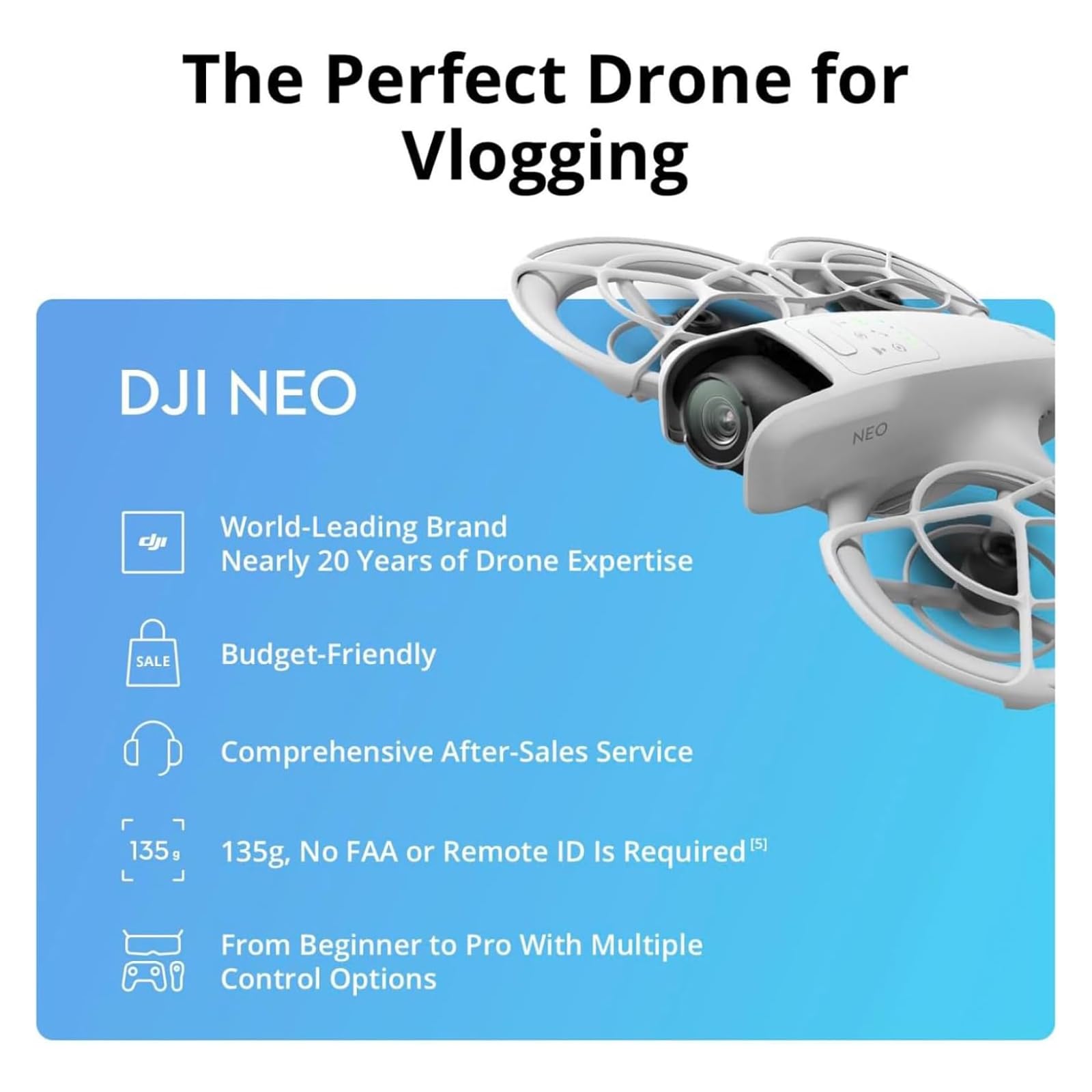 DJI Neo Drone with Camera 4K, Intelligent Flight Battery & Carrying Bag Bundle, Foldable FPV GPS Drone for Adults, Beginners, Professionals