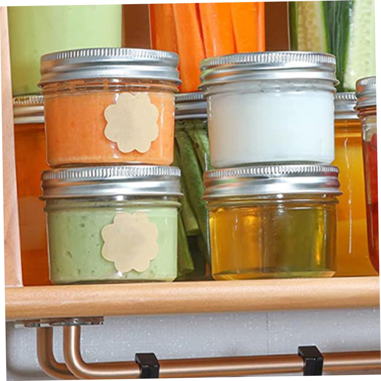 Bocaux en Pet Transparents avec Couvercle Aluminium 250ml, Lot de 20