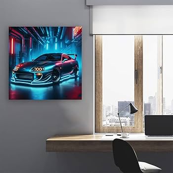 Amazon.com: Cars Canvas Wall Art Automobile For Mens Room Large