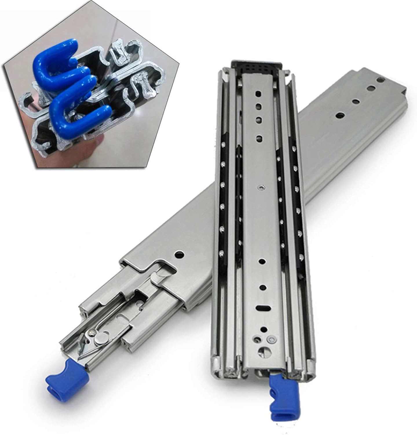 Gnova 76mm Wide Drawer Slides with Locking Devices,Full