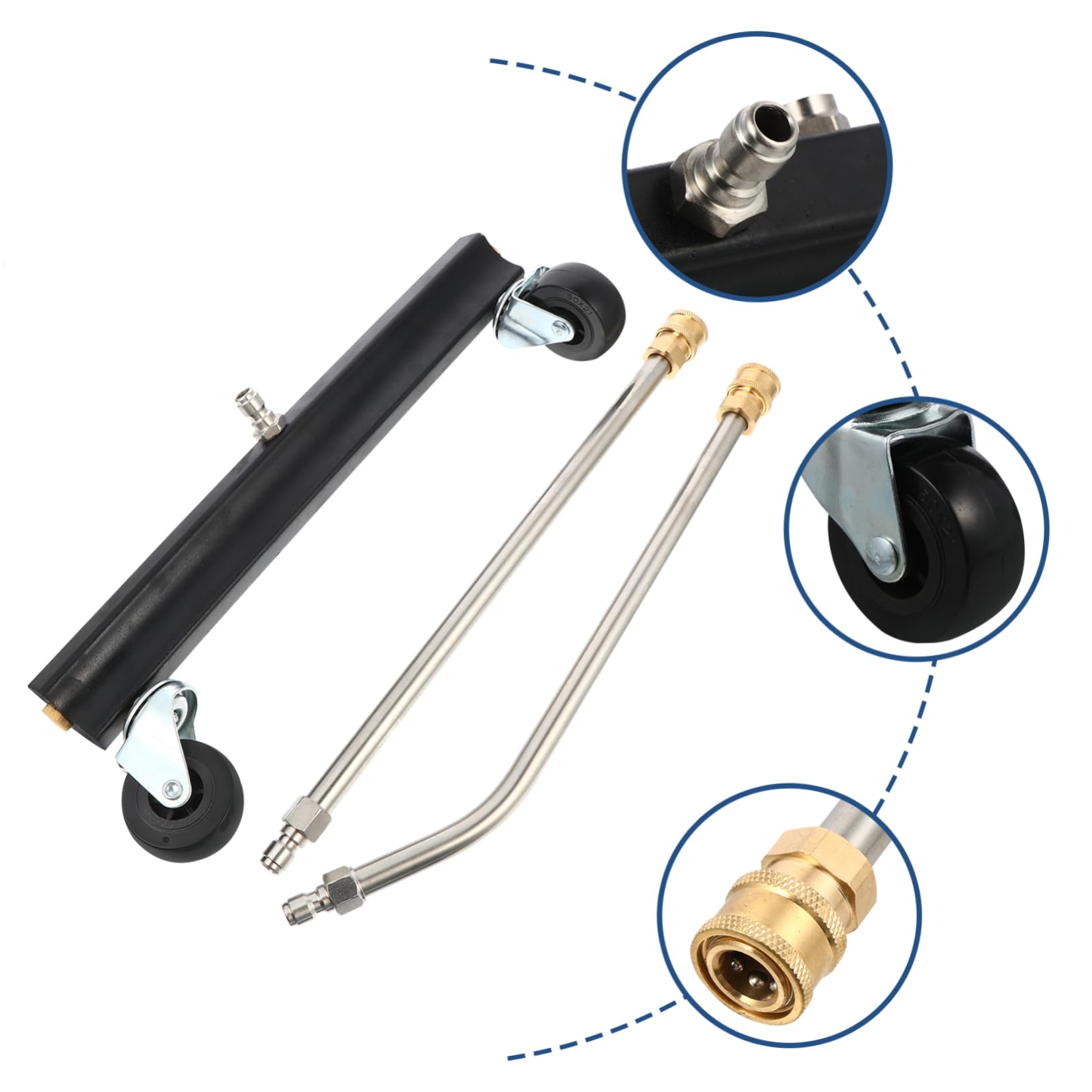 YARNOW Nettoyeur Haute Pression avec Brosse De Nettoyage pour Châssis Outil De Nettoyage De Voiture pour Camion SUV Et Autres Véhicules