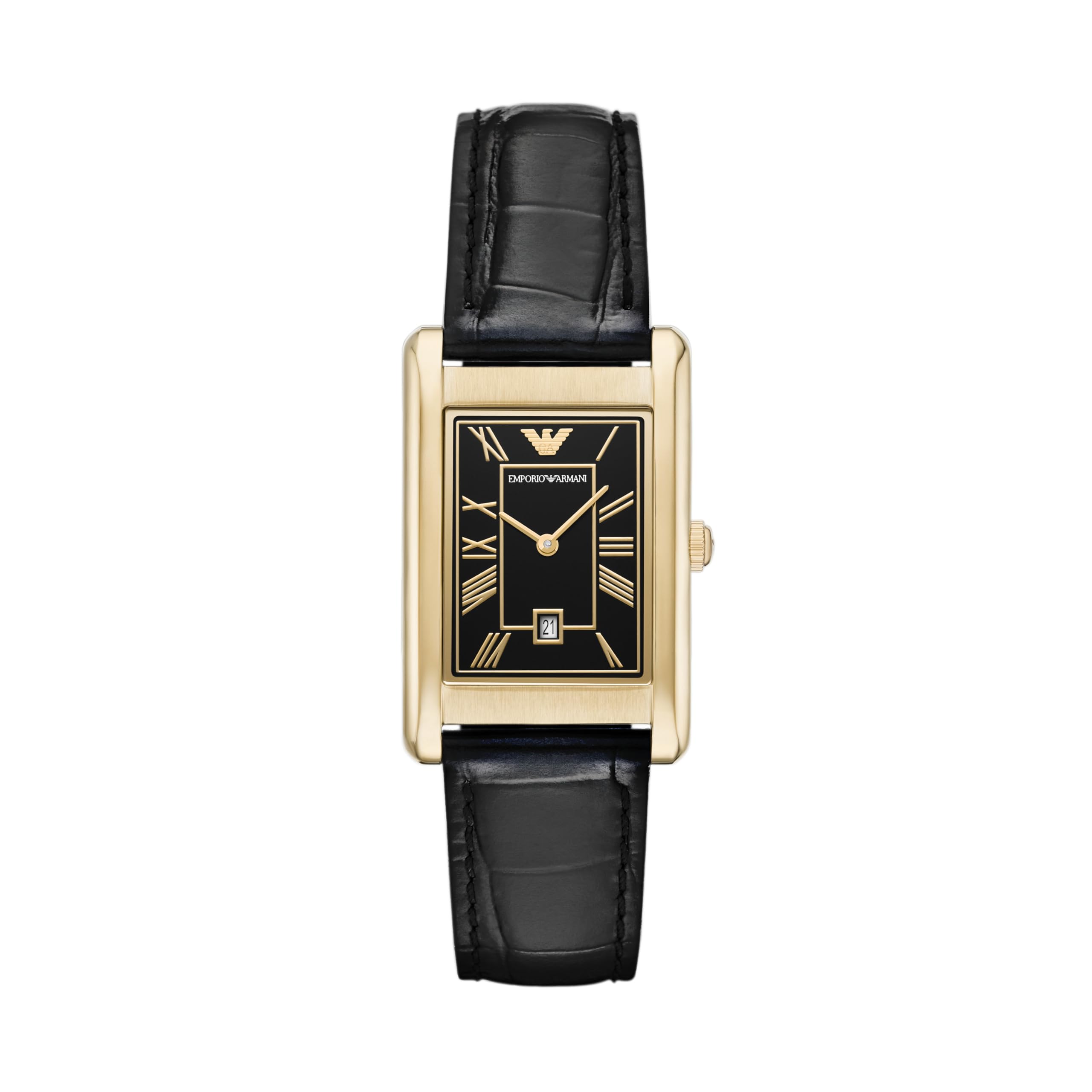 Emporio Armani Black Quartz Leather Watch AR11666 : Amazon.in: Fashion