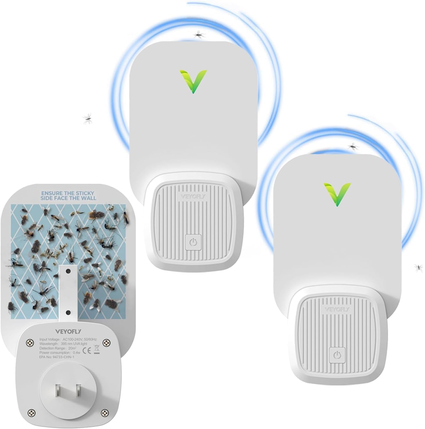 Flying Insect Trap, Insect Catcher, Indoor Fly Trap, Safer Home, Fruit Fly Traps for Gnat, Moth, Mosquito, Bug Light Plug in Insect Killer (2 Device + 6 Glue Cards) (B0D46YSDQW) Amazon Price History, Amazon Price Tracker