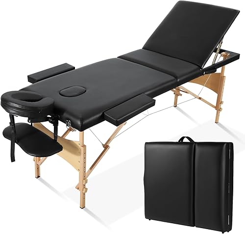 Mesas de masaje portátiles para extensiones de pestañas de 73 pulgadas de largo, mesa de tatuaje, altura ajustable, profesional, 3 pliegues, ligera,