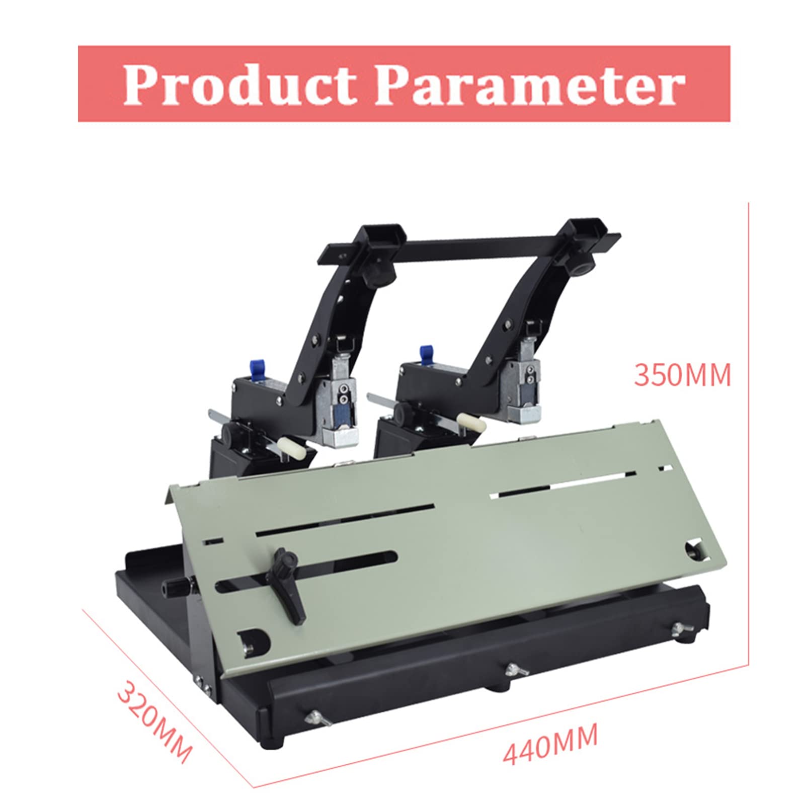Grapadora de Doble Cabezal de Alta Resistencia para encuadernación con Grapas, Ideal para Uso en fábricas y oficinas.
