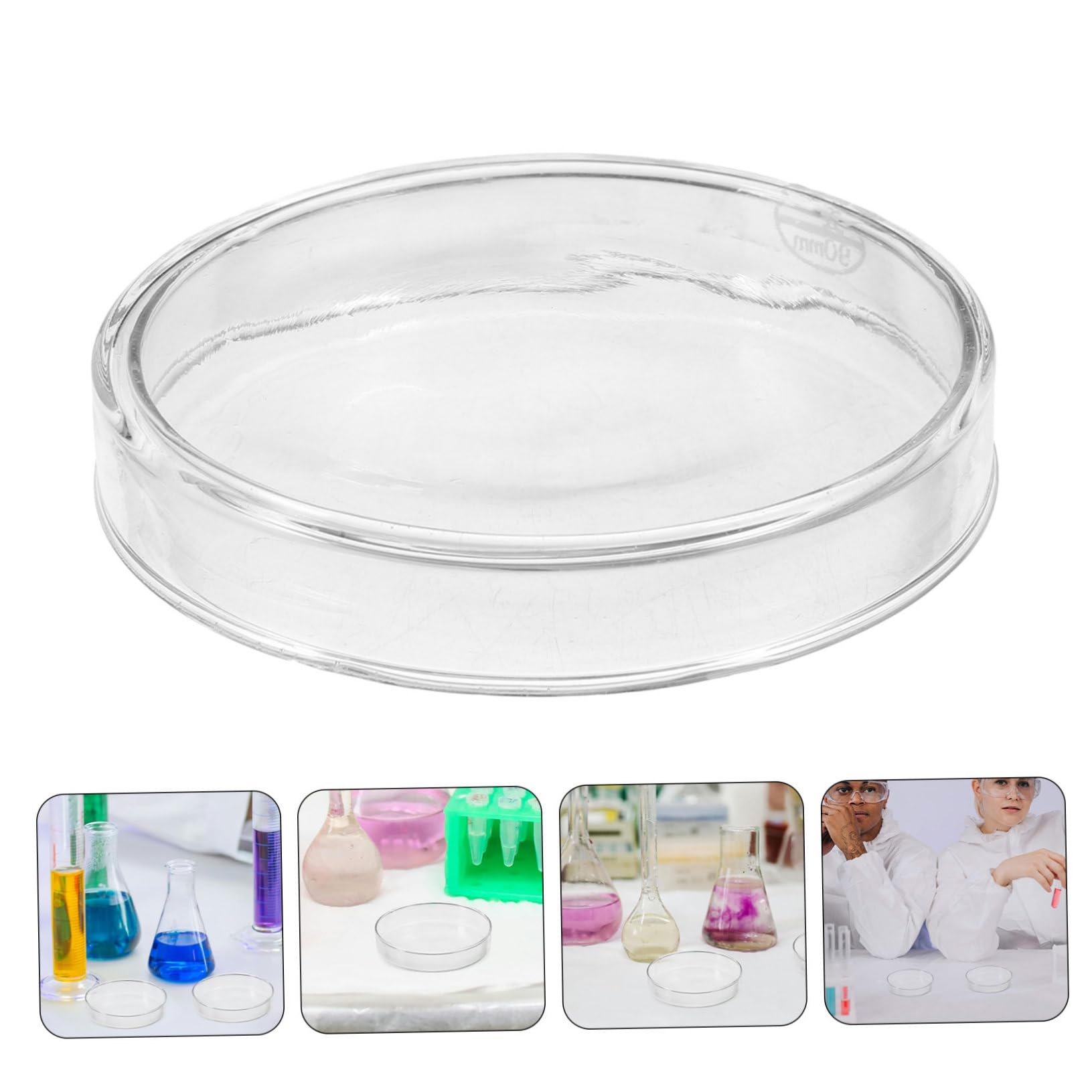 Garneck Piastre di Petri in Vetro 90mm 5 Pezzi Riutilizzabili Resistenti Agli Urti per Crescita in Laboratorio e Esperimenti Scientifici di Tessuti e Agar