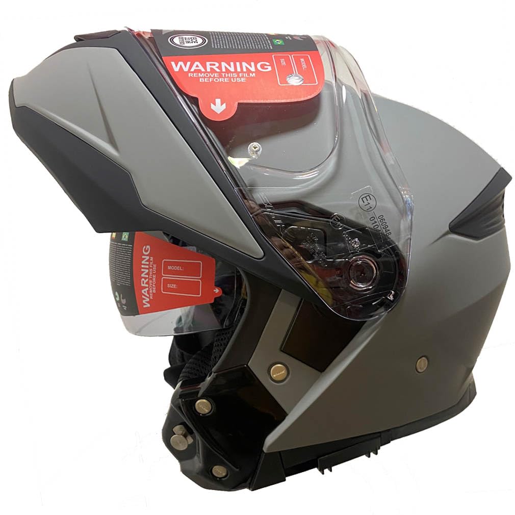 Casco de Moto Modular SMK Gullwing Abatible con Visor Solar Gris Mate - Homologado P/J ECE 22.06 - Designed