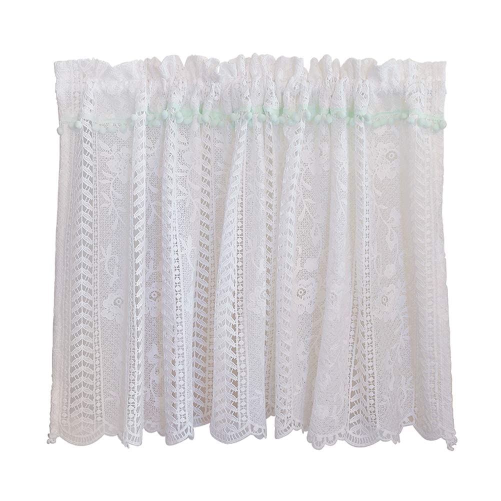 Bicortina 1 pie de crochet para cubrir ventanas cortas protegiendo la intimidad