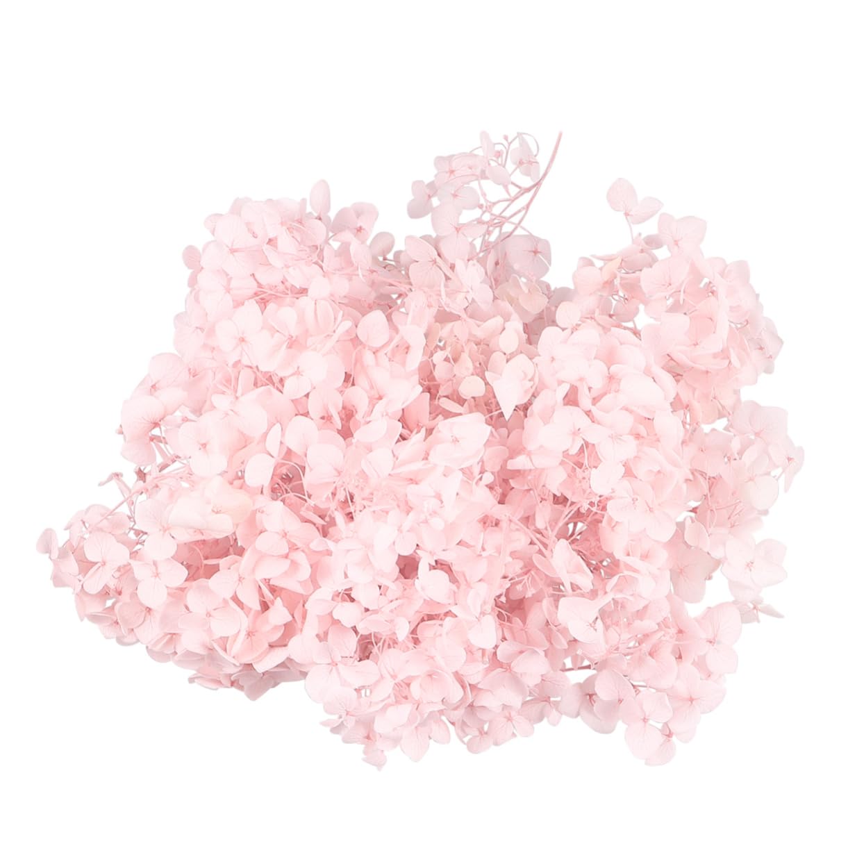 Echte Hortensienblätter Blütenblätter, 1 Packung Künstliche Hortensien Köpfe für DIY Harz Handwerk, Nagelkunst, Hochzeit Tischdeko und Kerzenherstellung, Rosa Hydrangea Blüten für Epoxidharz Deko
