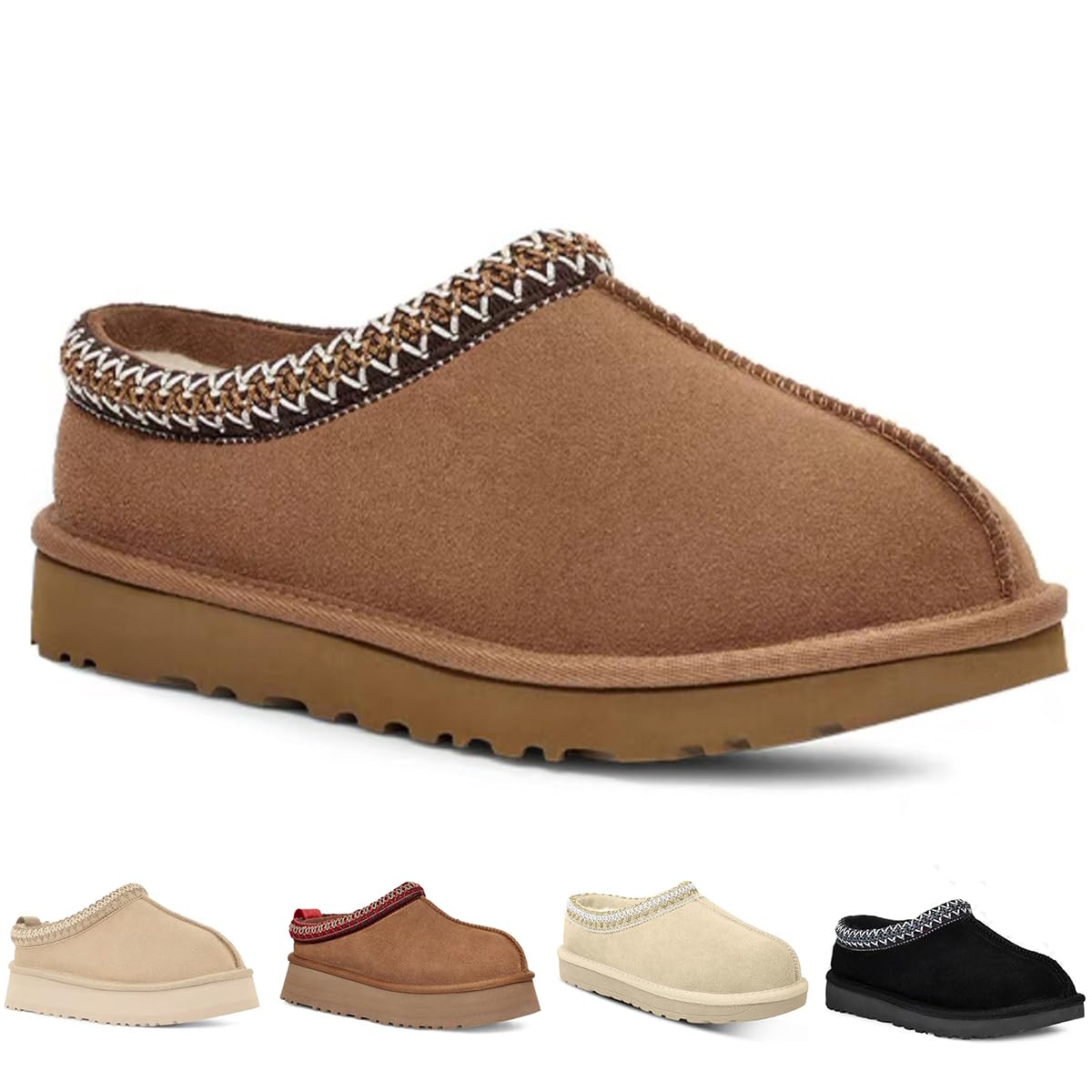 Hoaeiewds Fashion Platform Slippers for Kids Casual Outdoor Non Slip Fuzzy Mini Boots Girl Boys Comfortable Toddler Warm Indoor Plush Slippers Big Kid