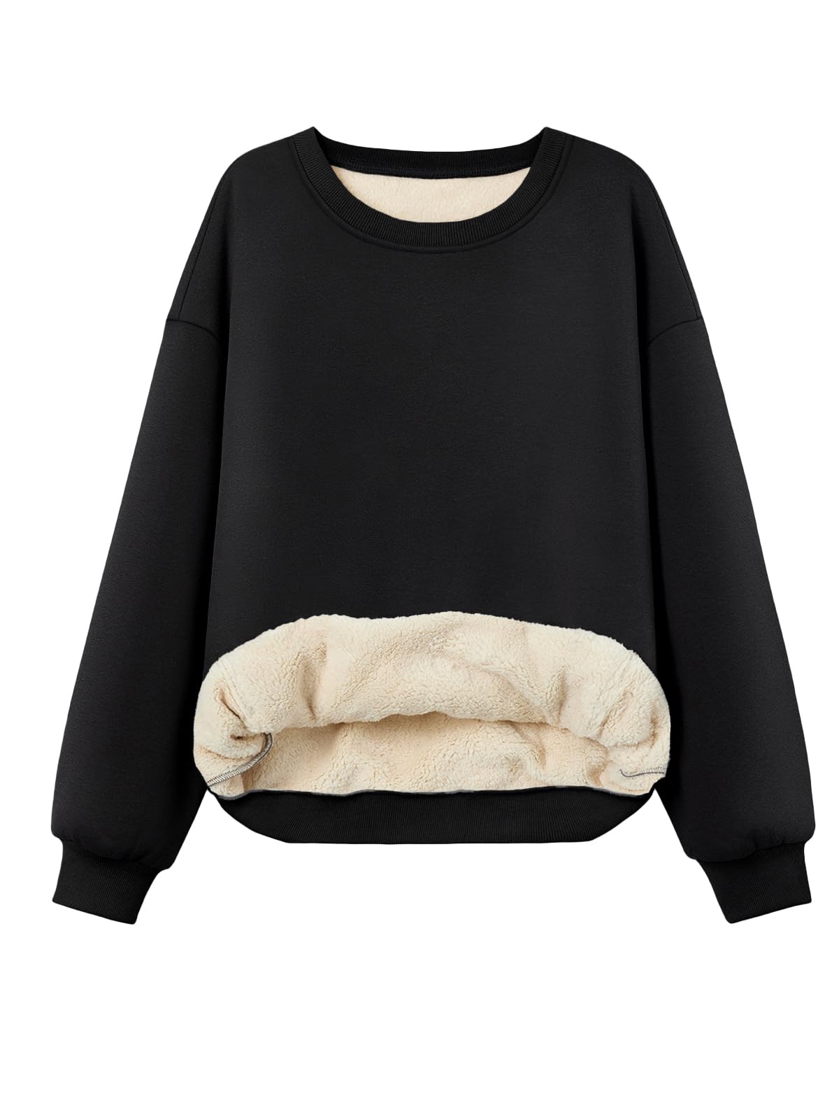 Trendy Queen Fleece Sherpa Lined Sweatshirts