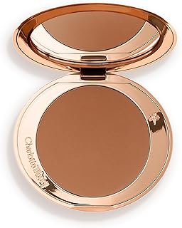 Charlotte Tilbury Airbrush Matte Bronzer - Smoothing & Blurring Powder Bronzer with an Airbrush Finish - Refillable Makeup Infused with Silky Mica & Hyaluronic Acid