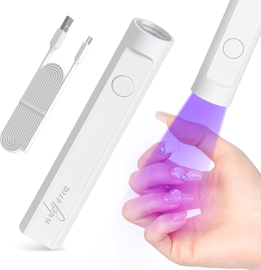 Amazon.com: mlogiroa Mini UV Nail Lamp for Gel Nails Handheld UV