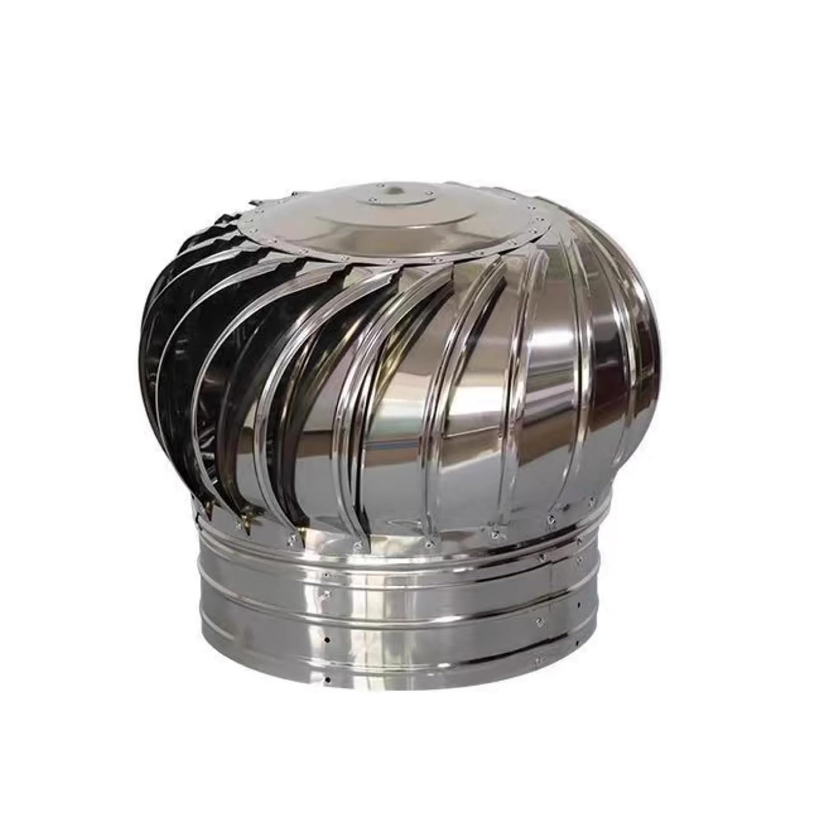 EJGMCNSGB 304 Stainless Steel Rotating Ventilator Cap for Chimney Cowl Zero Noise and Zero Consumption Round Roof Exhaust Heat Dissipation Vents Wind Turbines 350mm/13.8in