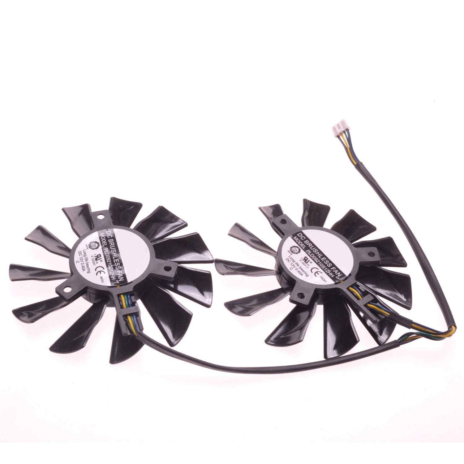 2 Pcs/lot PLD09210S12HH DC Graphics Card Fan 86mm 40x40x40mm For XFX R9-270X R9-280X R9-290X Brushless Cooling Fan Cooler