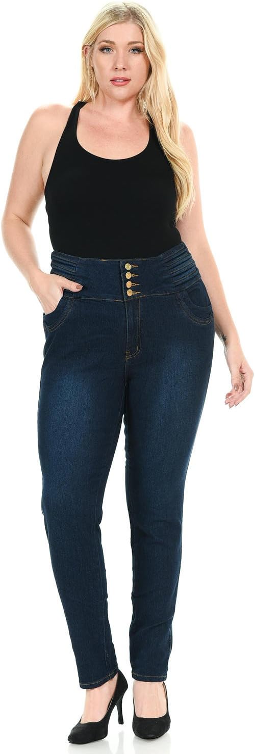 Pasion Women's Jeans · Plus Size · High Waist · Push Up · Style N497