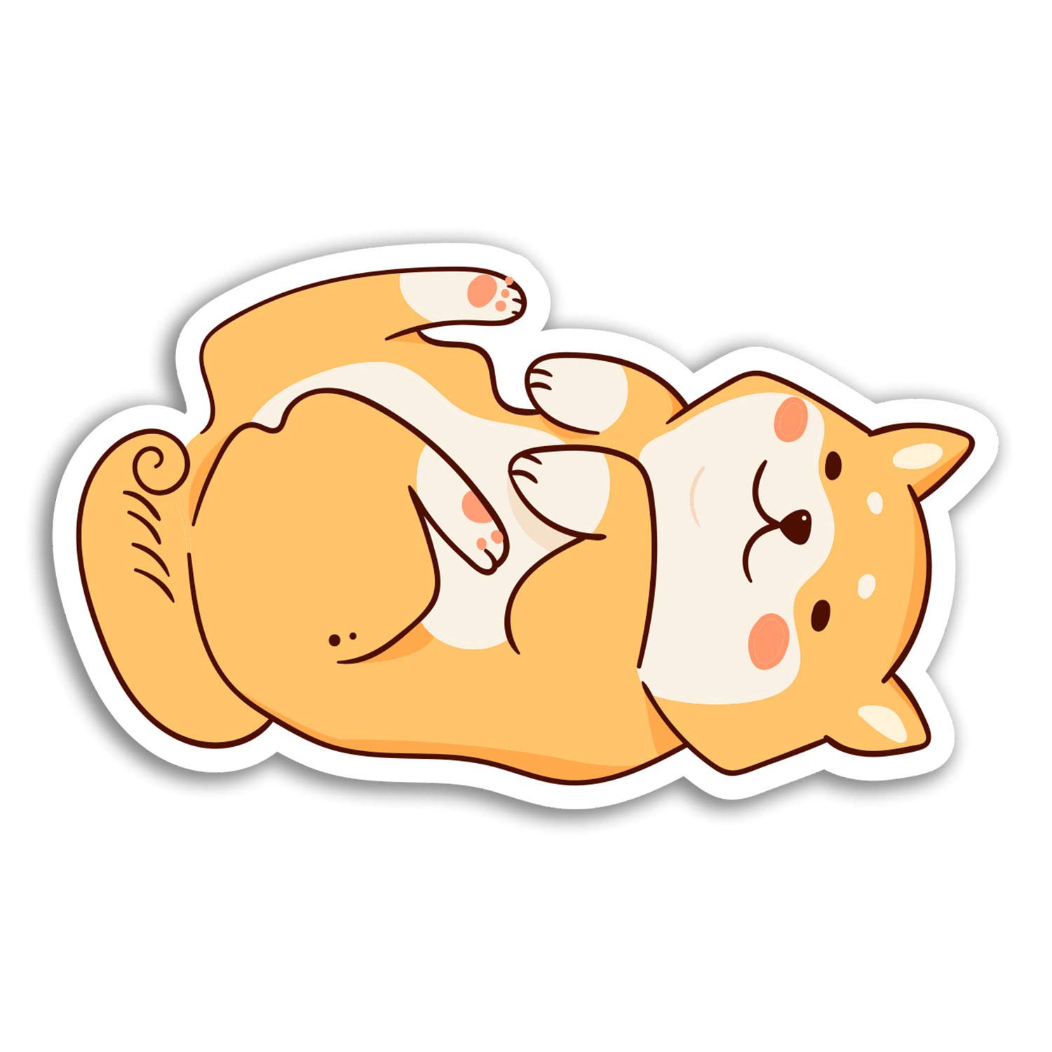 2 x 10cm Cute Shiba Inu Vinyl Stickers - Dog Puppy Japan Sticker Laptop #18563 (10cm Wide)