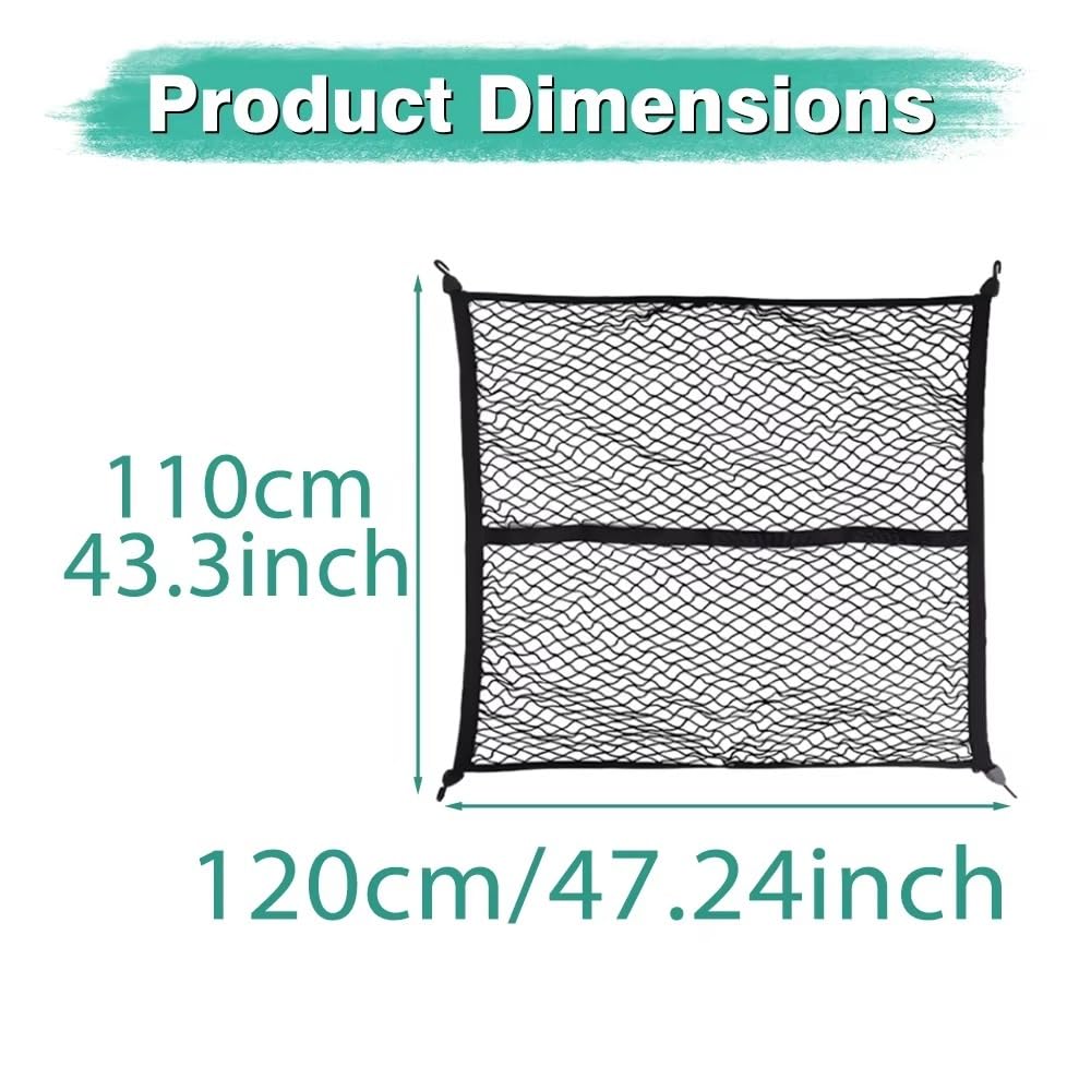 Rete Elastica Universale per Bagagliaio per Pick-up Camion Auto per Bagagli Stoccaggio del Carico Rete Portaoggetti Tasca Organizer
