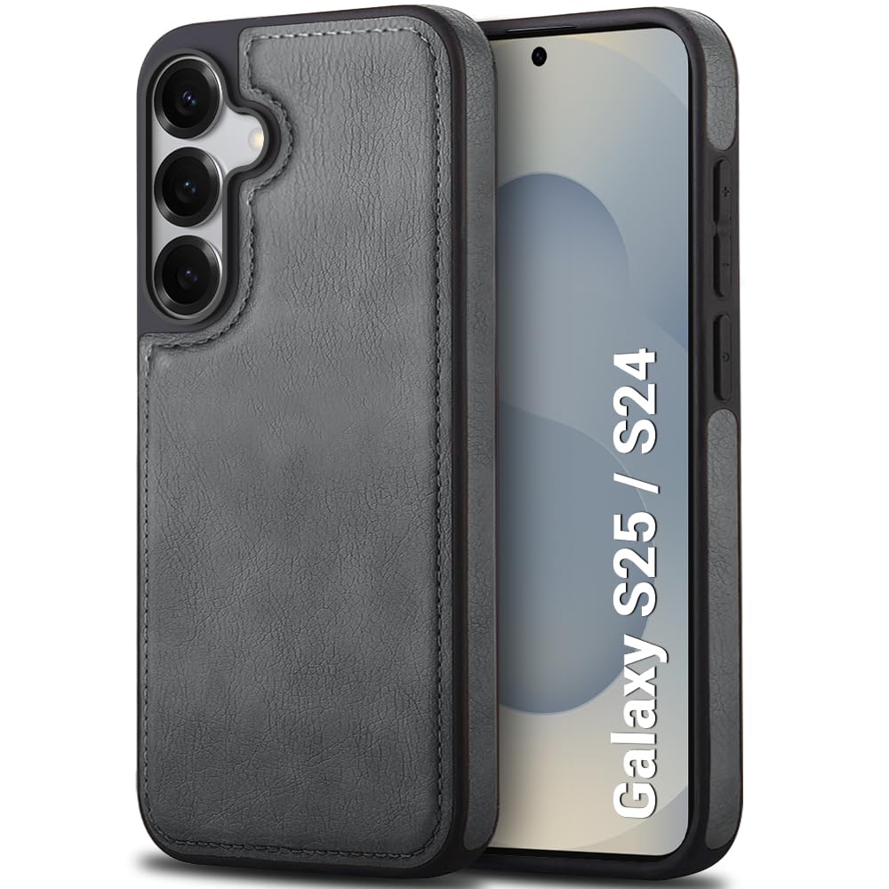 TheGiftKart Genuine Leather Finish Back Cover Case for Samsung Galaxy S25 / S24 5G | Raised Edges for Camera & Screen Protection | Shockproof Stunning Minimalist Design (MagSafe Compatible, Brown) — Amazon image 14