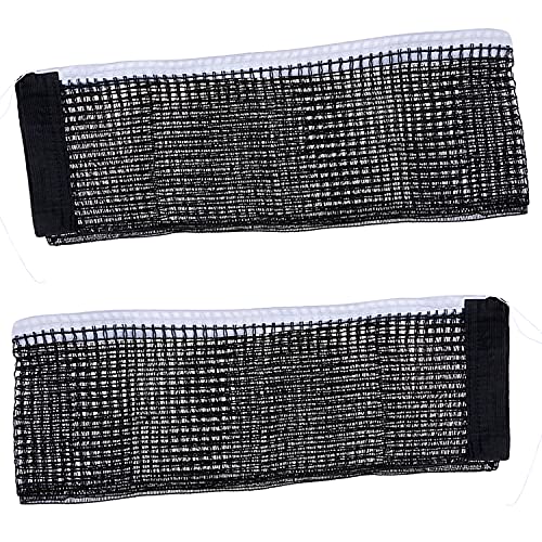 GMMG Red de Tenis de Mesa 2 Piezas Red Ping Pong Plegable Portátil 180 * 15 cm para Todo Tipo de Mesas de Ping Pong (Negro)