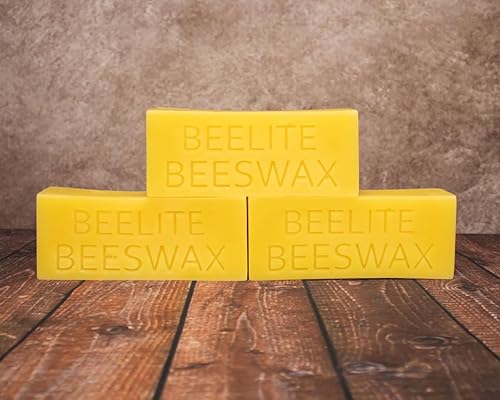 Cera de abeja natural de triple filtrado USA Premium (bloques de 3 1 libra)