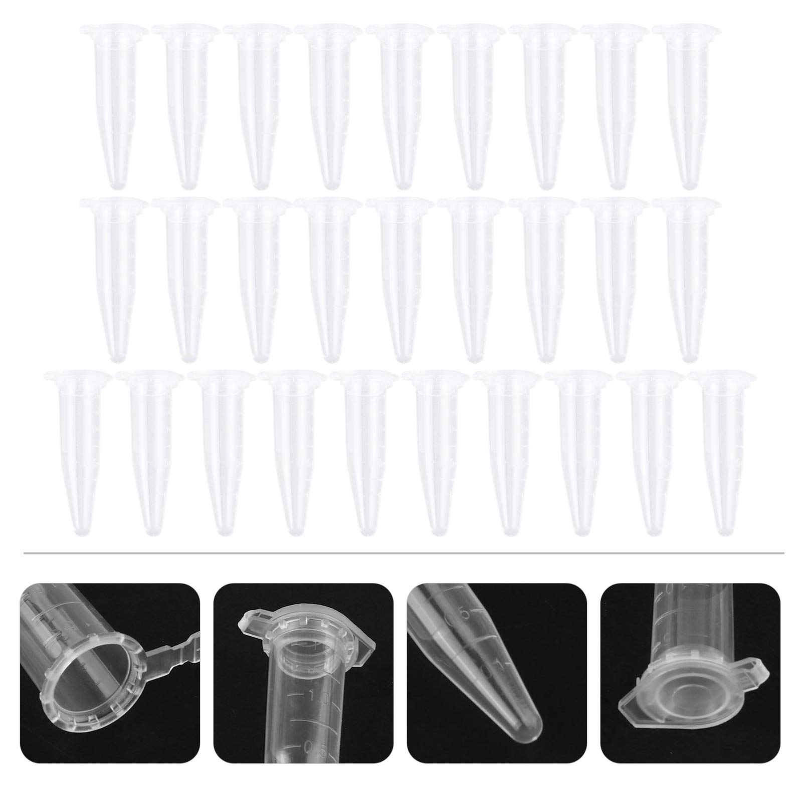 1000 Piezas Tubo Centrífugo Tubo De Centrífuga Con Tapa a Presión Tubos De Ensayo De Laboratorio Tubo De Ensayo De Centrífuga De Plástico Con Cubierta El Plastico Botón