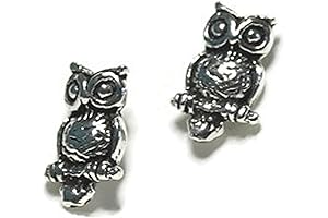 Tiny Sterling Silver Owl Stud Earrings, Owl Jewelry