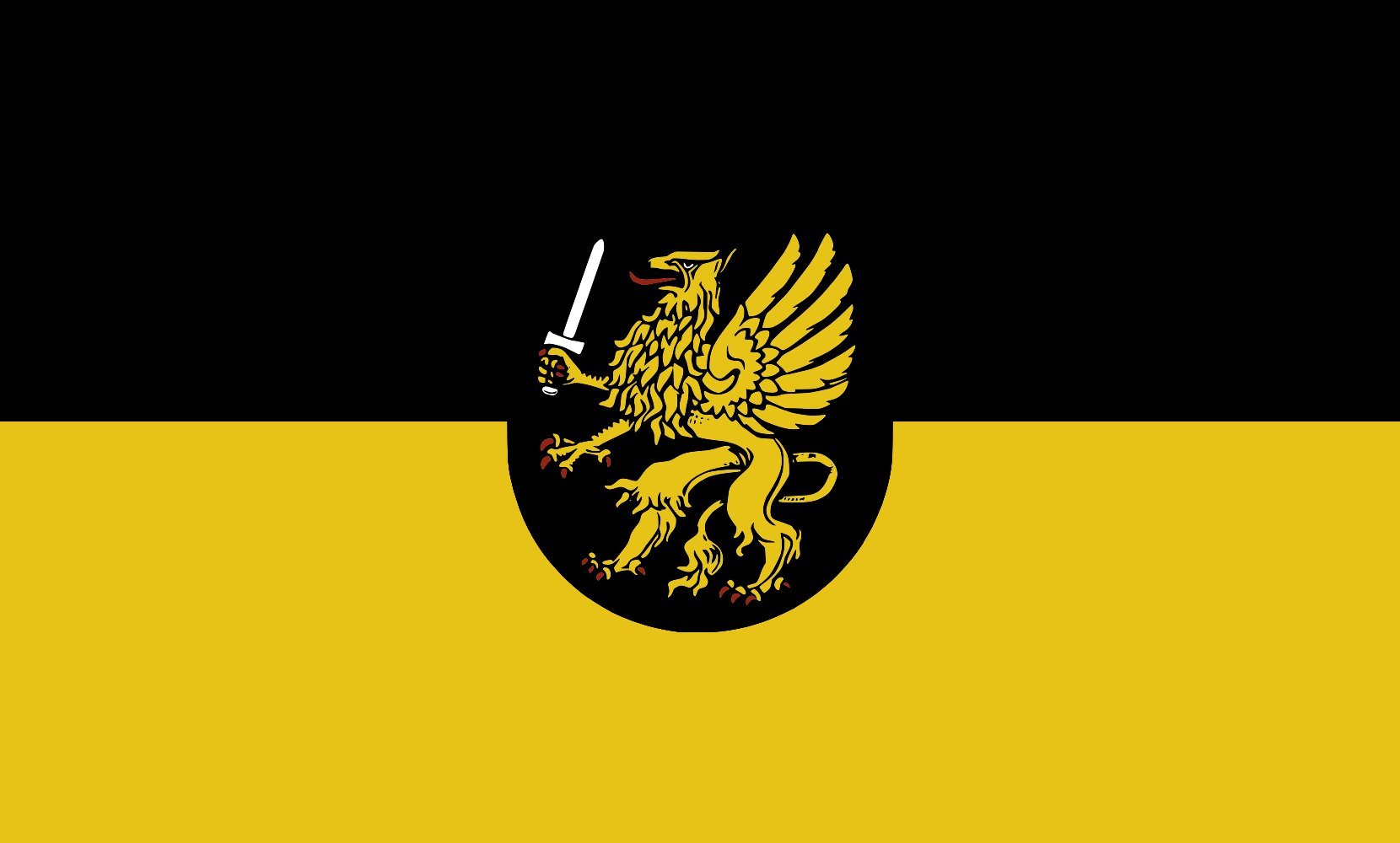 Drapeau Large Schramberg 1.35m² pour mât et décoration extérieure