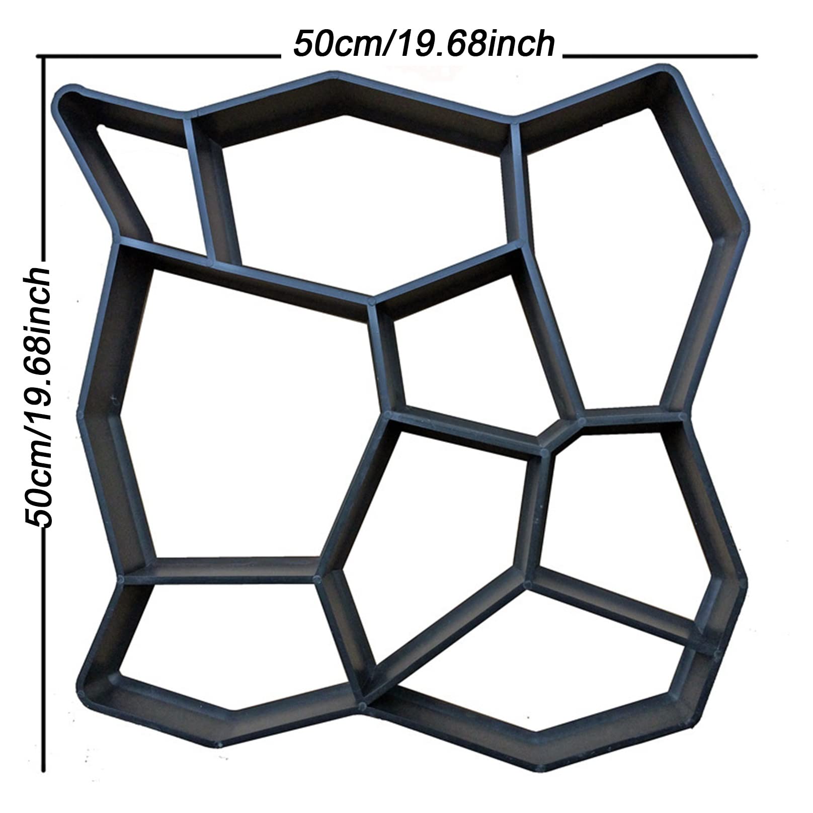 Moules À Pavés Ciment Réutilisables Pour Marche En Béton L'extérieur Stepping Stone Paver Path DIY Walkway Pavement Paving Moulds For Lawn Patio Yard Garden ( Color : 50cm/19.68" , Size : 1 pack )