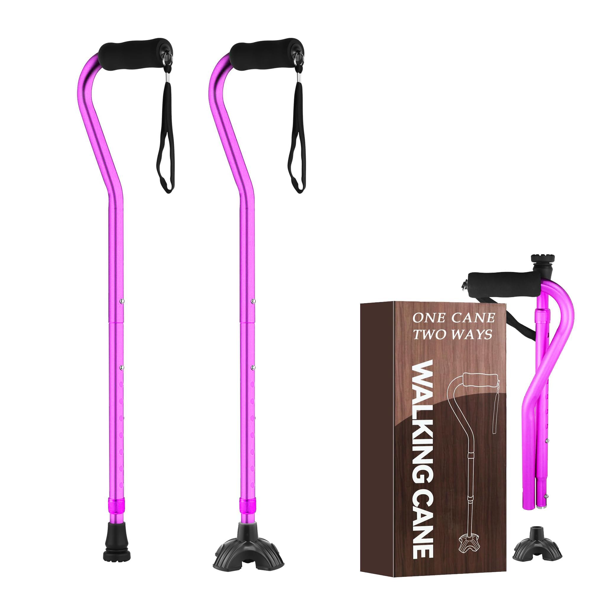 Floral Canes for Women Folding Cane for Stability with Non-Slip Base, Adjustable Walking Cane for Seniors - Lightweight Collapsible Walking Sticks