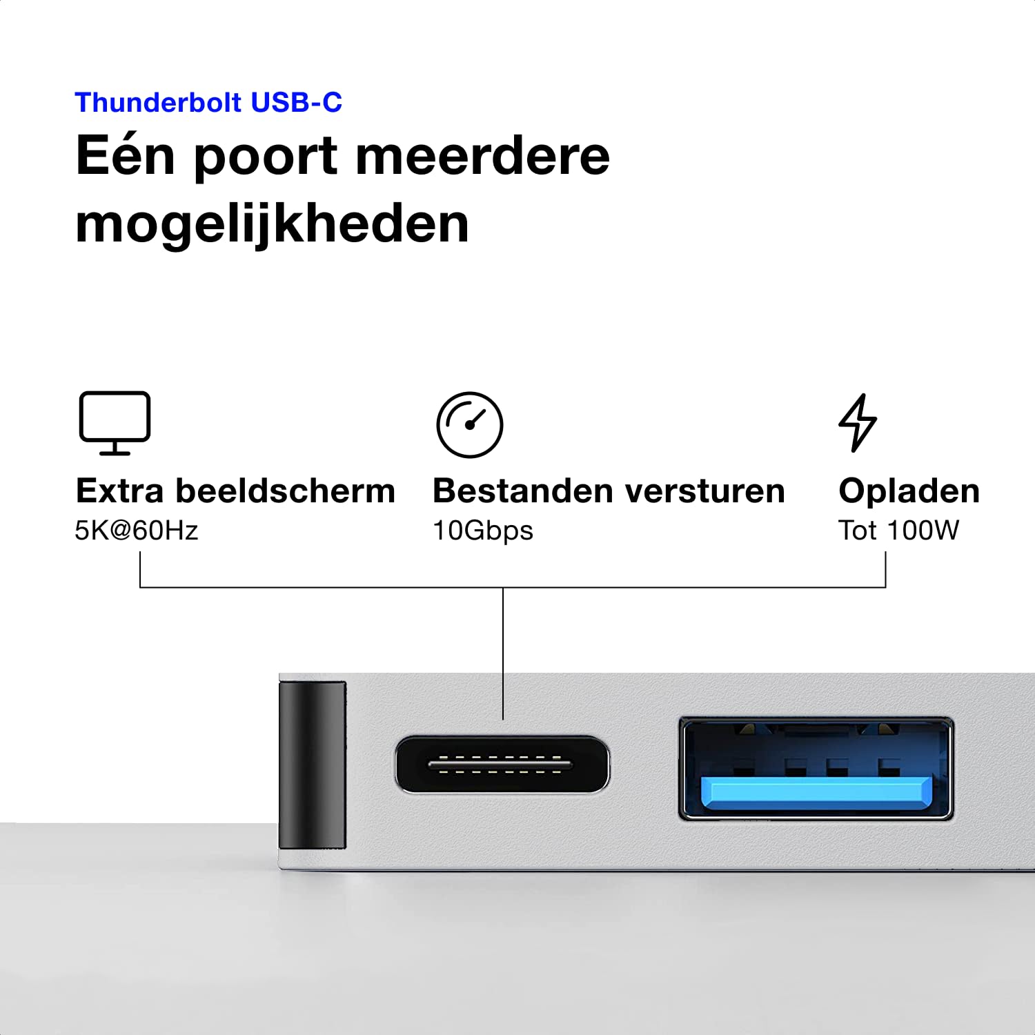 MacBook USB-c hub - M2/M3, HDMI (Midnight Blue) iMounts USB-c hub Suitable for MacBook Air/Pro - HDMI - Thunderbolt 3 - SD Reader - USB-C (Argent)