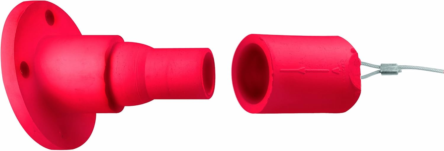 Leviton 22R26-R 22 Series Single Pole 15 Degree Cam-Type, Ball Nose In-Line Threaded Female Panel Receptacle, 250-750MCM, 690 Amp Max, Red