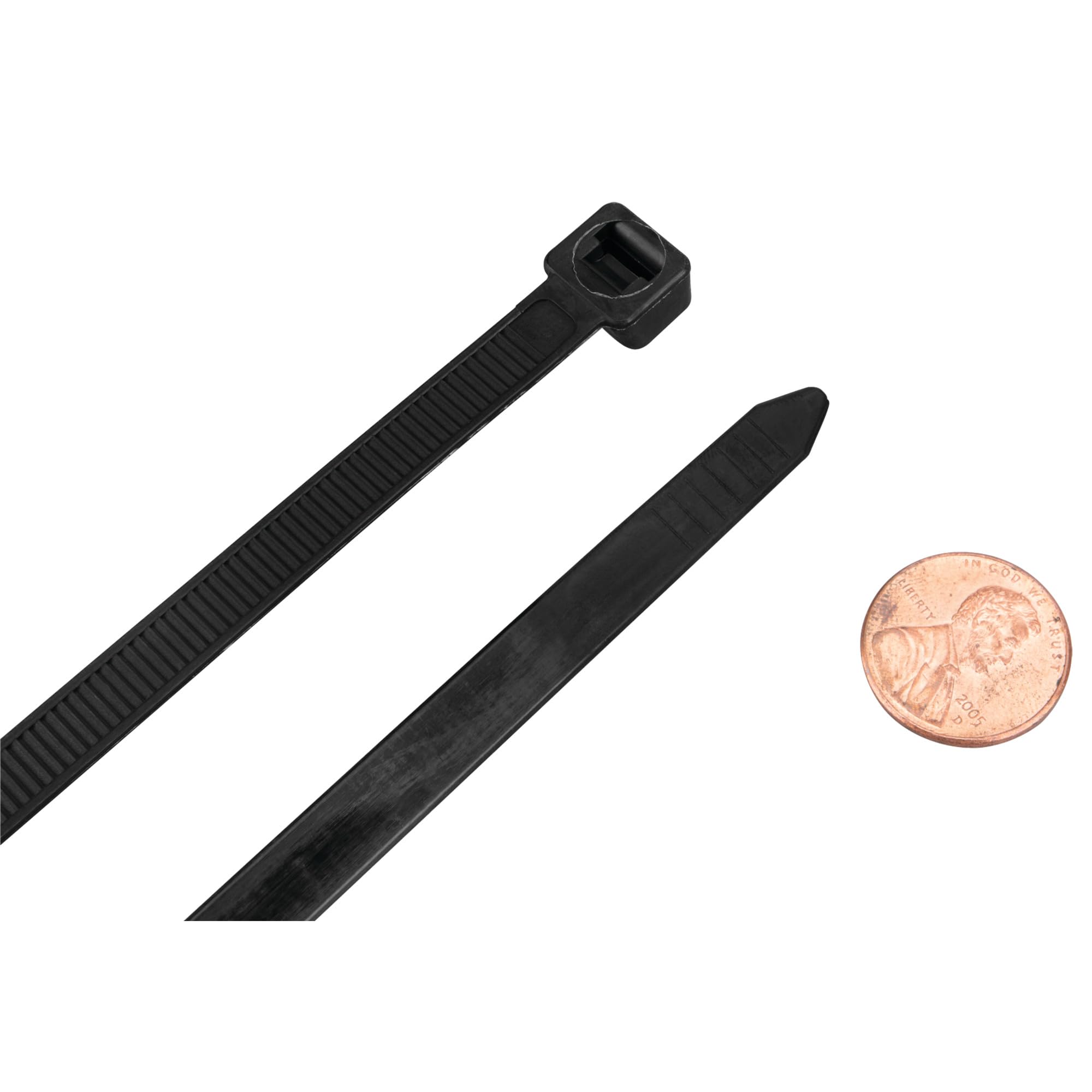 Performance Tool W2941-100 bridas de nailon multiusos de 250 piezas, envolturas de alambre duraderas negras de 15 pulgadas, resistencia a la tracción de 120 libras, perfectas para interiores y