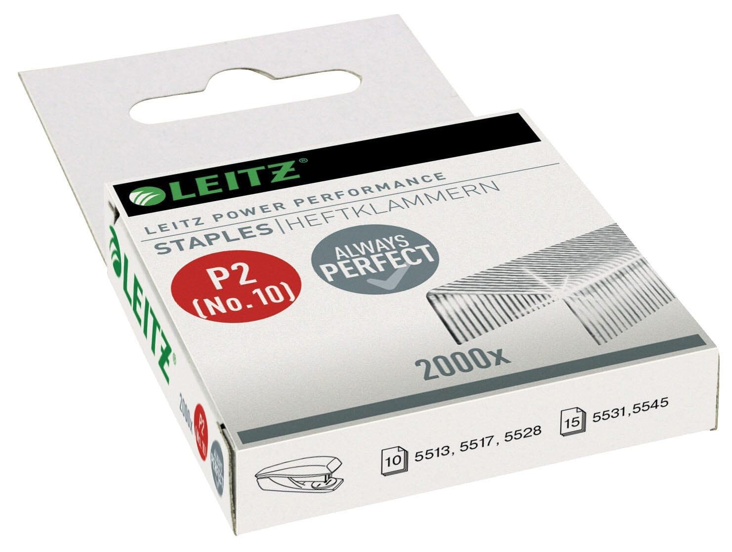 Leitz 55771000 P2 No. 10 Staples (Pack of 2000)