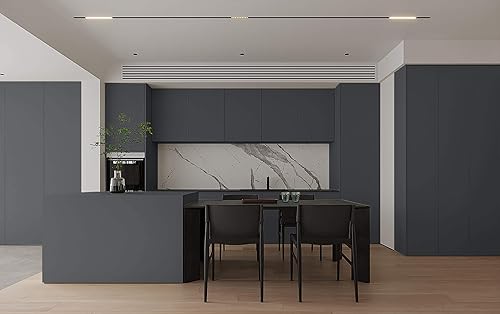 Miniatura 274 de Dimoon 236''x17.7'' White Thicken Peel and Stick Wallpaper Contact Paper Modern Self Adhesive Wall Paper Removable Renter Friendly Textured Solid