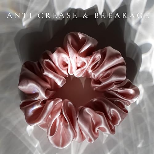 Miniatura 7 de VÉNERA Seda 100% pura seda de morera 22 Momme - 1 liga de seda para el cabello antiarrugas y roturas, certificado Oeko-Tex, coletero de seda de lujo