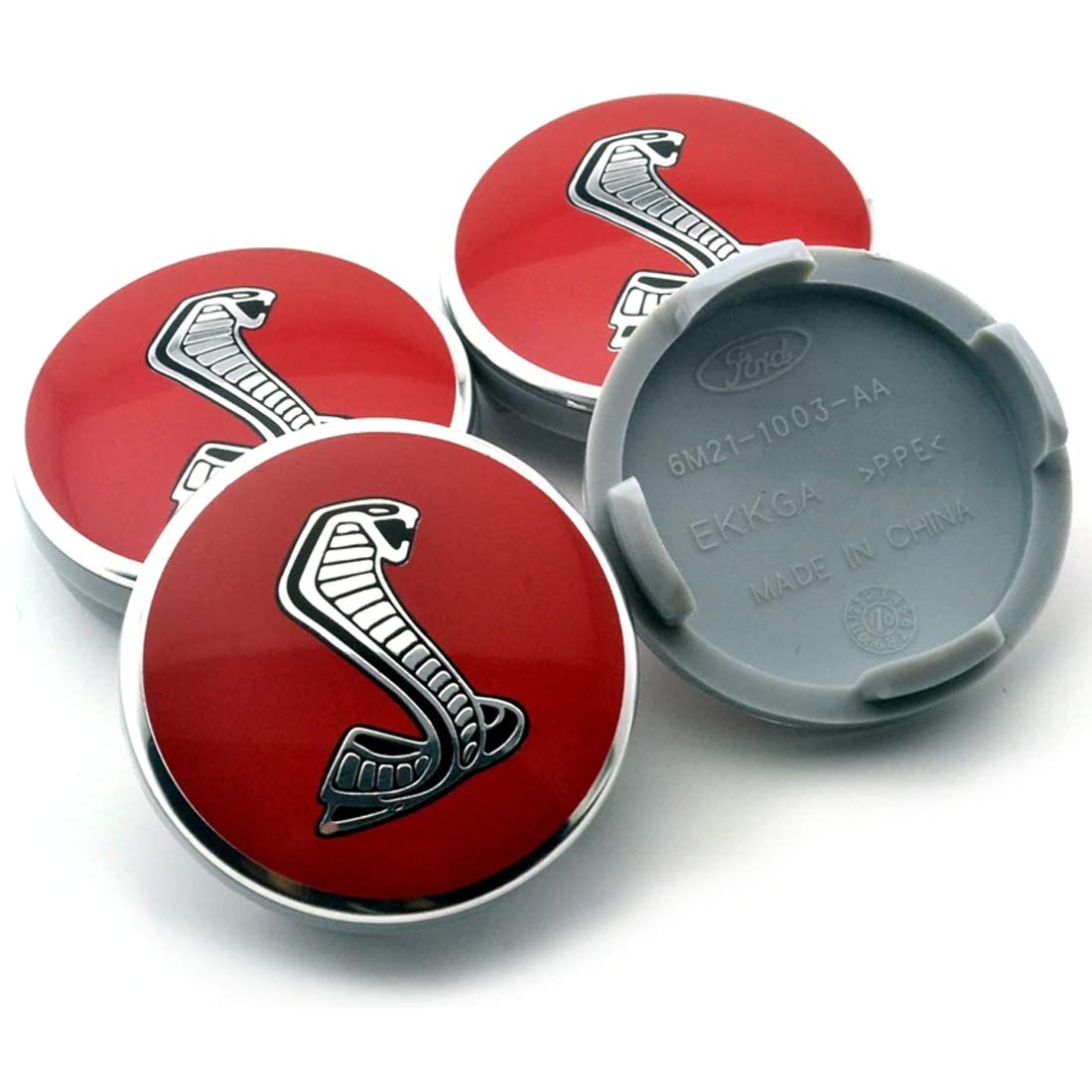 4 Pcs Shelby Cobra 54mm Wheel Center Cap #6M21-1003-AA for Mustang Ecoboost GT350 Original Wheel